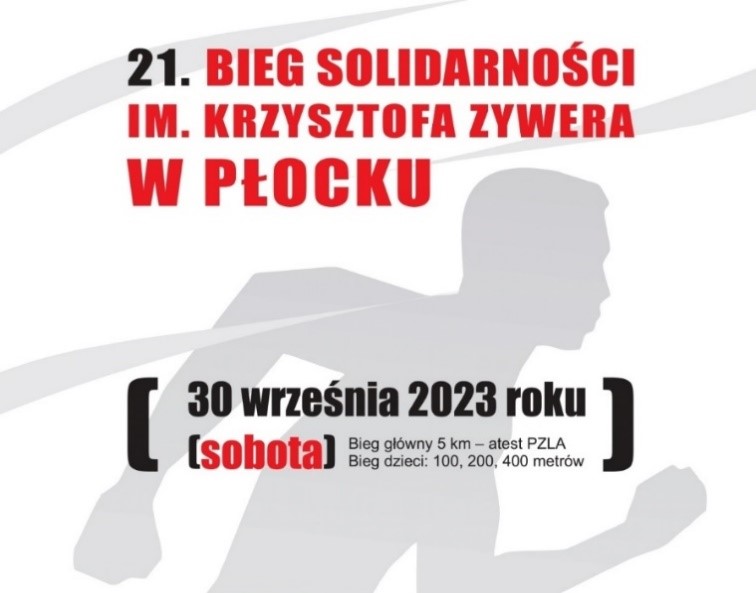 Zaproszenie na XXI Bieg Solidarności im. K. Zywera.