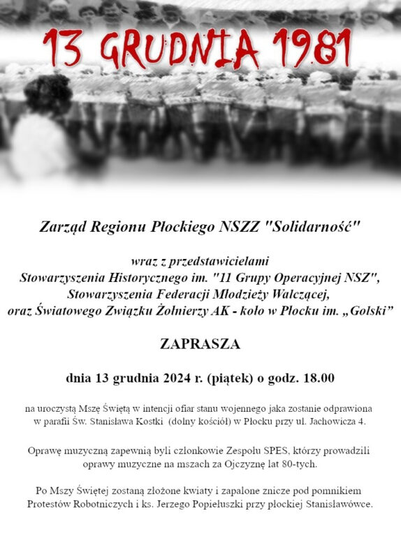 43. rocznica wprowadzenia stanu wojennego